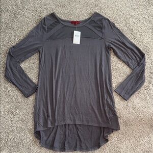 Gray Long Sleeve Women's Top